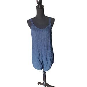 Casual Chic RVCA “Jury’s Out” Blue Romper One-Piece Summer Style Size S